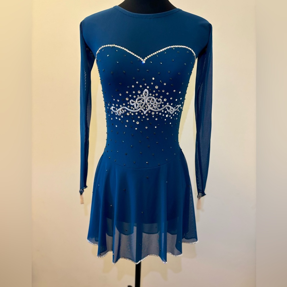 Ji Dancewear Navy Figure Skating Competition Dress